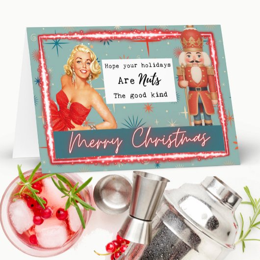 Kerstkaart Notenkraker - Grappig - Retro - Beste v Kaart