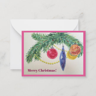 kerstkaart notitiekaartje