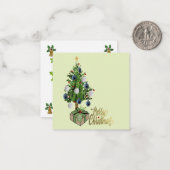 Kerstkaart Notitiekaartje (Voorkant / Achterkant in situ)
