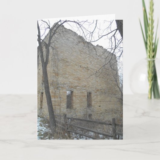 Kerstkaart "Oxford Mill Side Windows" Kaart (Voorkant)