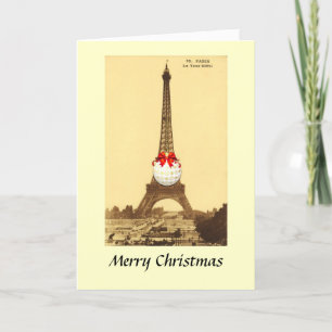 kerstKaart - Parijs, Eiffeltoren Feestdagen Kaart