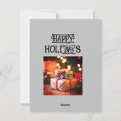 Kerstkaart plat, formaat: 4,25" x 5,5", (Achterkant)