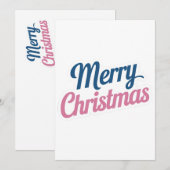 Kerstkaart Plat Kerstwenskaart (Voorkant / Achterkant)