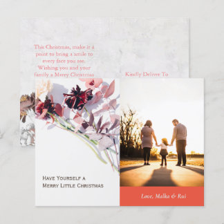 kerstkaart - prachtig Roos en gezin Feestdagenkaart