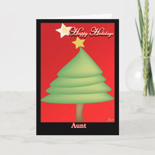 kerstKaart Prettige feestdagen tante, familie Bedankkaart