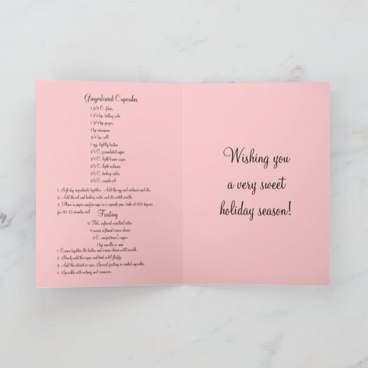 kerstkaart recept feestdagen kaart (Binnen)