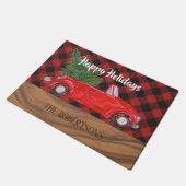 kerstkaart Red Buffalo Deurmat (Schuin)