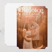 Kerstkaart 'Rejoice Always' (Voorkant / Achterkant)