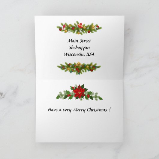 Kerstkaart - Sheboygan, Wisconsin Feestdagen Kaart (Binnen)
