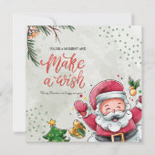 Kerstkaart sjabloon, Vintage Kerstman  (Voorkant)