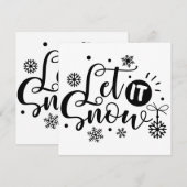 Kerstkaart: Sneeuwt maar raak (Voorkant / Achterkant)