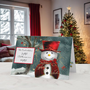 KerstKaart Snowman Persoonlijke foto's & namen Feestdagen Kaart