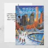 Kerstkaart Stadpark Winters IJspret (Voorkant / Achterkant)