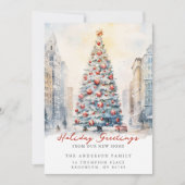 Kerstkaart Stadstraat Nieuwe adresaankondiging Aankondiging (Voorkant)