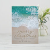 Kerstkaart Strand Kust (Staand voorkant)