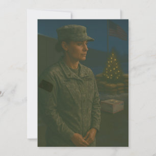 Kerstkaart ter nagedachtenis aan militairen