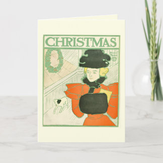 Kerstkaart uit 1898 | Edward Penfield Kaart