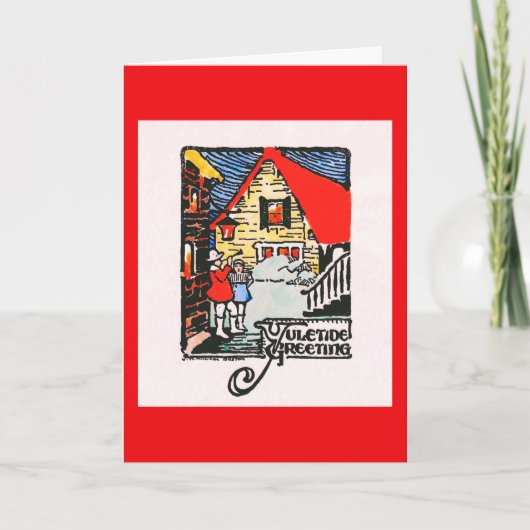 Kerstkaart uit 1926 feestdagen kaart (Voorkant)