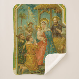 Kerstkaart uit het Edwardiaanse tijdperk Sherpa Deken