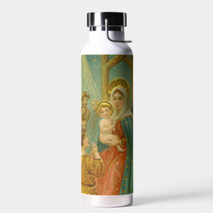 Kerstkaart uit het Edwardiaanse tijdperk Waterfles