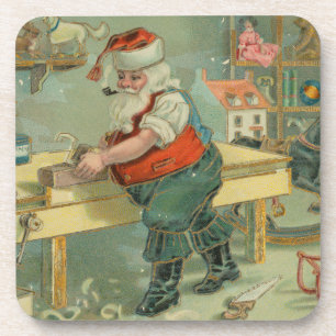 Kerstkaart uit het verleden - Sinterklaas in zijn Bier Onderzetter