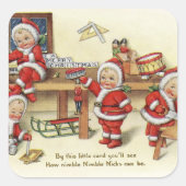  kerstkaart Vakantiedagen sticker (Voorkant)