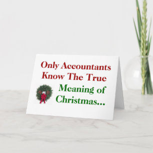 kerstkaart van accountant   Funny Accounting Pun Feestdagen Kaart