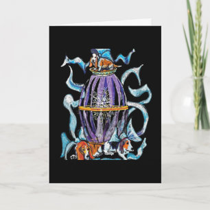 Kerstkaart van Basset Hound Feestdagen Kaart