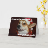 Kerstkaart van Corgi Kaart (Gele Bloem)