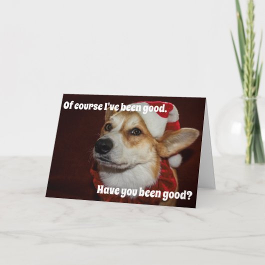 Kerstkaart van Corgi Kaart (Voorkant)