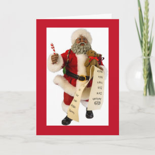 Kerstkaart van de Afrikaanse Amerikaanse kerstkaar Kaart