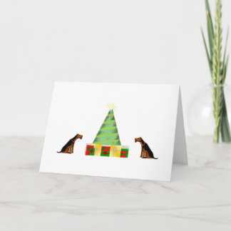 Kerstkaart van de helpersAiredale van de kerstman Feestdagen Kaart