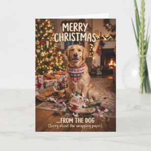 Kerstkaart van de hond kaart
