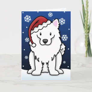 Kerstkaart van de Hond van Kawaii de Amerikaanse Feestdagen Kaart