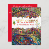 Kerstkaart van de San Antonio Riverwalk (Voorkant / Achterkant)