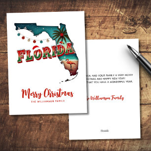 Kerstkaart van de staat Florida
