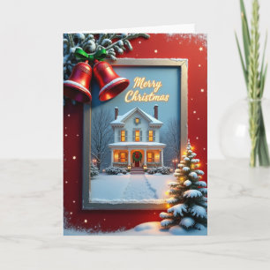 Kerstkaart van een Koele Thuis Kaart