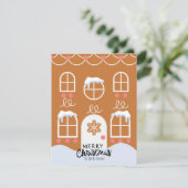 Kerstkaart van gemberkoek (niet-fotocard) (Staand voorkant)