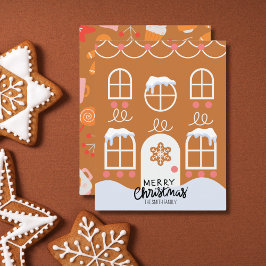 Kerstkaart van gemberkoek (niet-fotografisch)