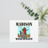 Kerstkaart van Madison Wisconsin Feestdagenkaart (Staand voorkant)