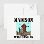 Kerstkaart van Madison Wisconsin Feestdagenkaart (Voorkant / Achterkant)