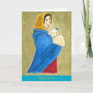 Kerstkaart van Madonna met kind Feestdagen Kaart
