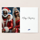 Kerstkaart van meneer en mevrouw Kerstman Folie Kaarten (Binnen)