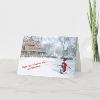 Kerstkaart 'Van Ons Huis naar Jouw Huis' Feestdagen Kaart