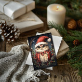 Kerstkaart van Santa Uil Flat