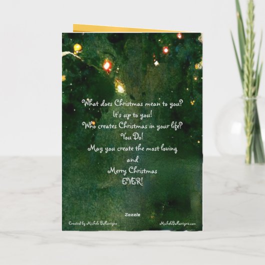 Kerstkaart van Sinterklaas impressionisme aquarel Kaart (Achterkant)