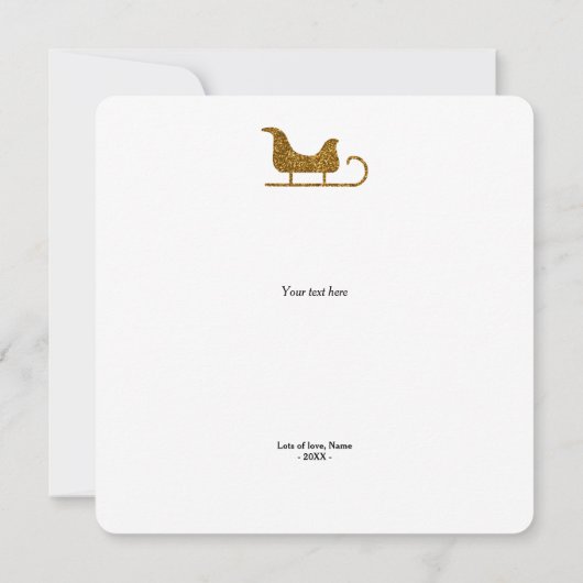 kerstKaart Verbazingwekkend pap - Glitter Slapigh (Achterkant)