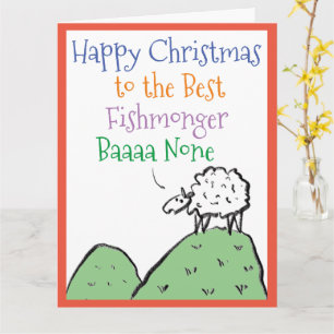 Kerstkaart Visboer Gelukkig Kerstmis Kaart