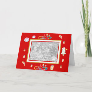 Kerstkaart Voeg uw afbeelding foto sjabloon Kerstm