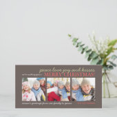 Kerstkaart voor baby's eerste kerst met vredeliefd (Staand voorkant)